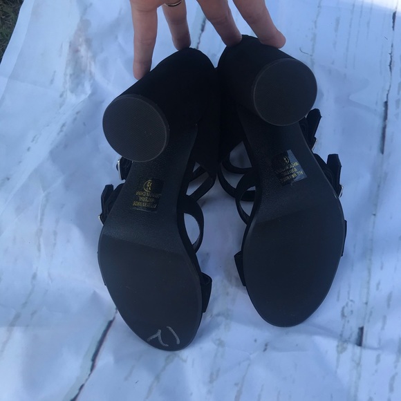Black Strappy Heels - Picture 3 of 3